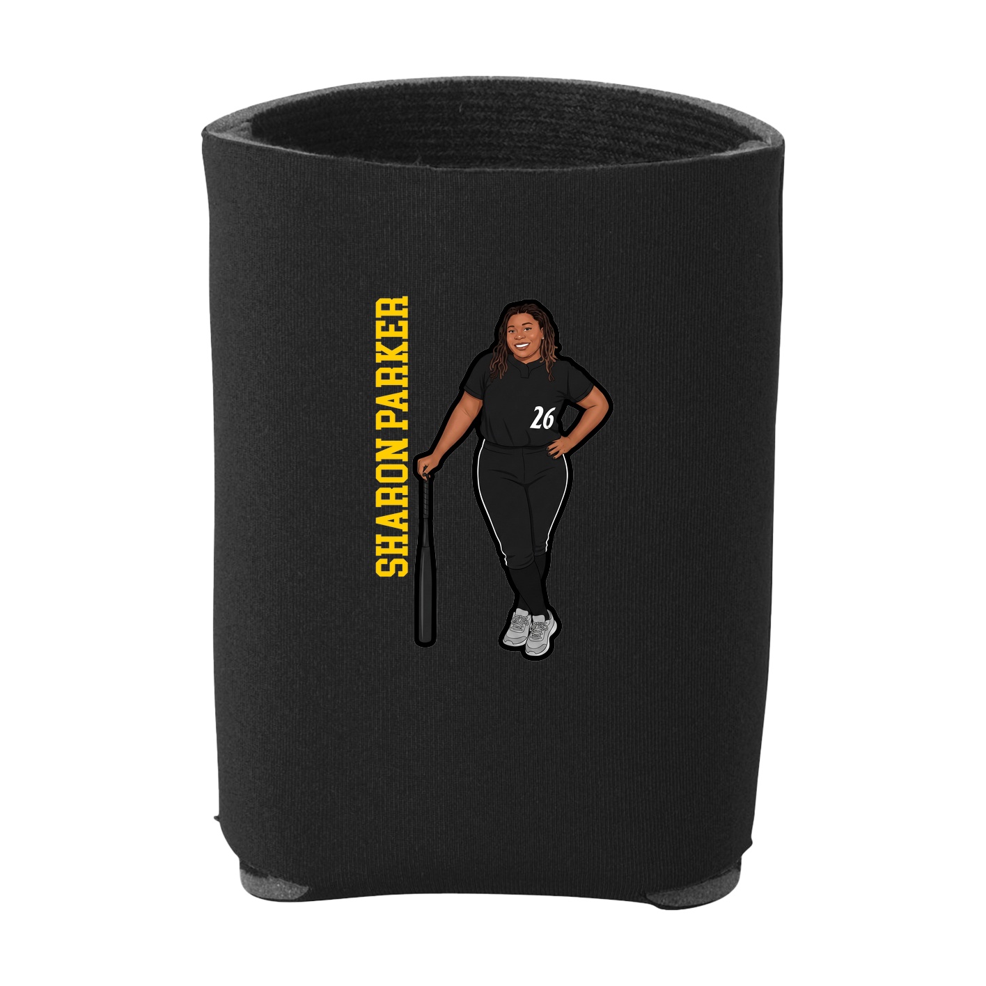 Can Holder — Name Vertical in Black