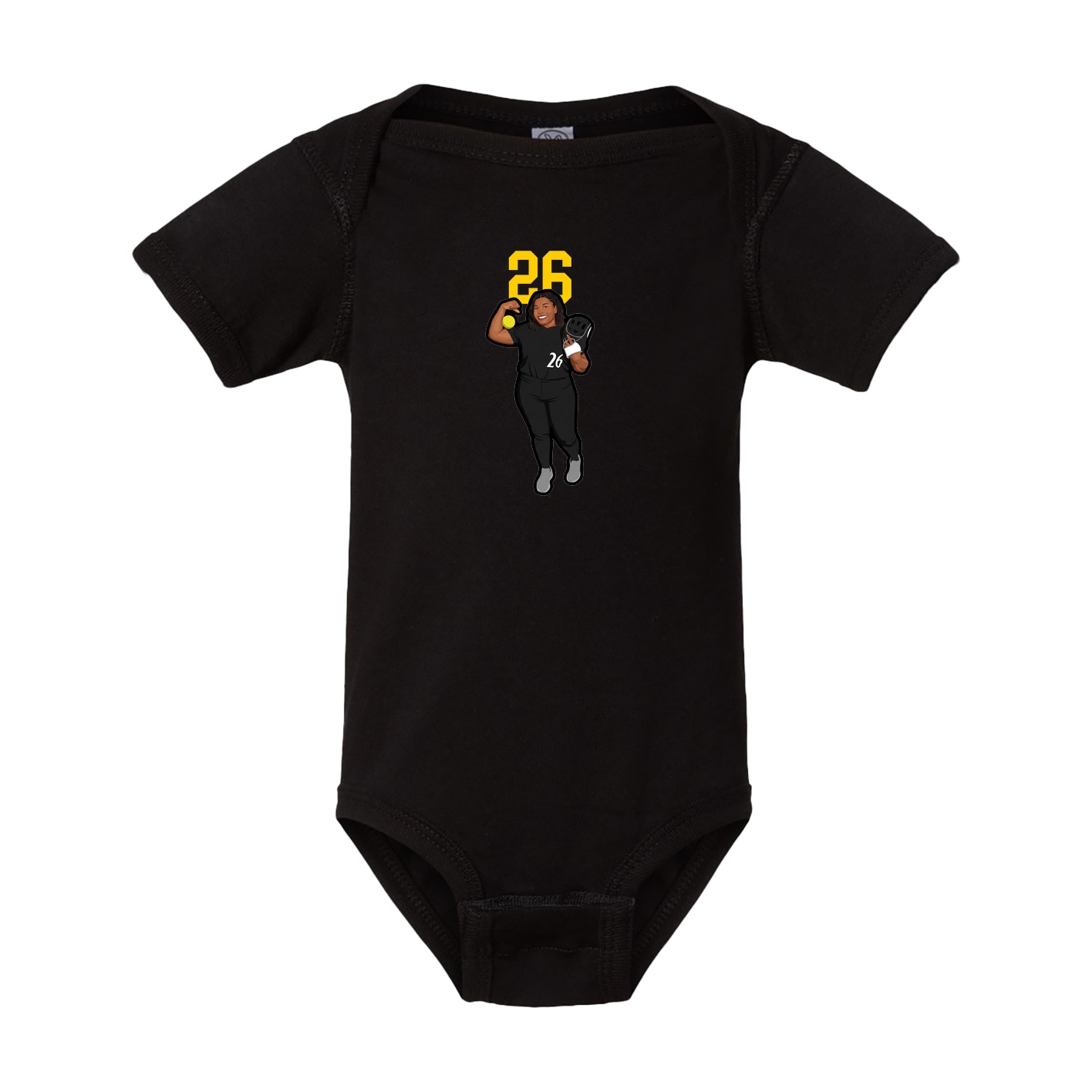 Baby Onesie — Number Top in Black
