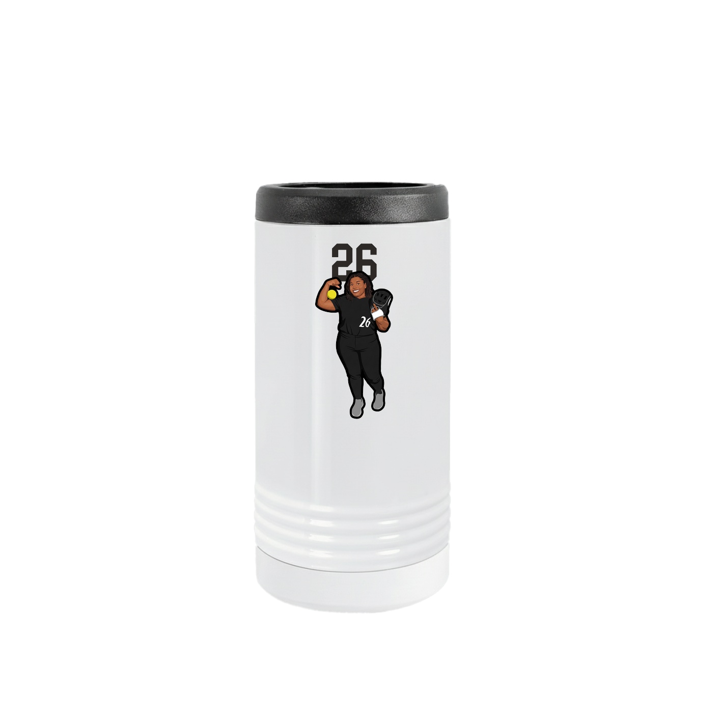 Slim Beverage Holder — Number Top in White
