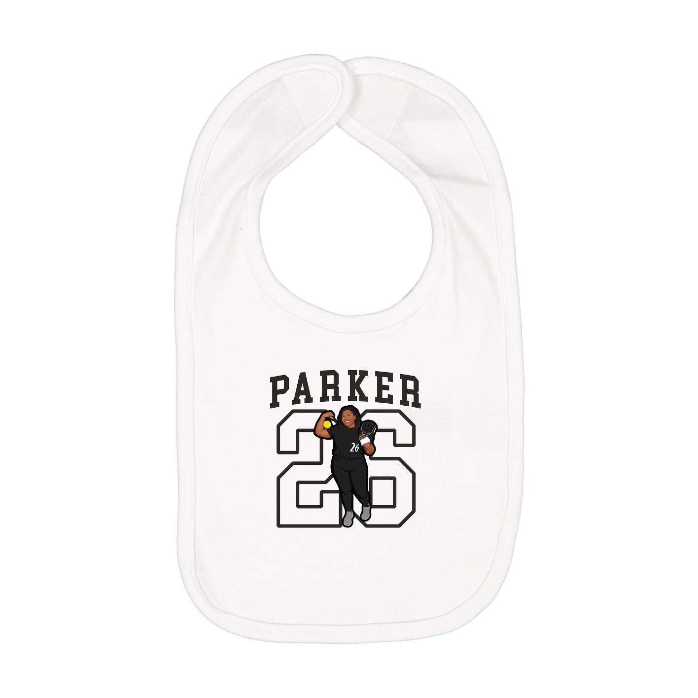 Infant Bib — Shirsey in White
