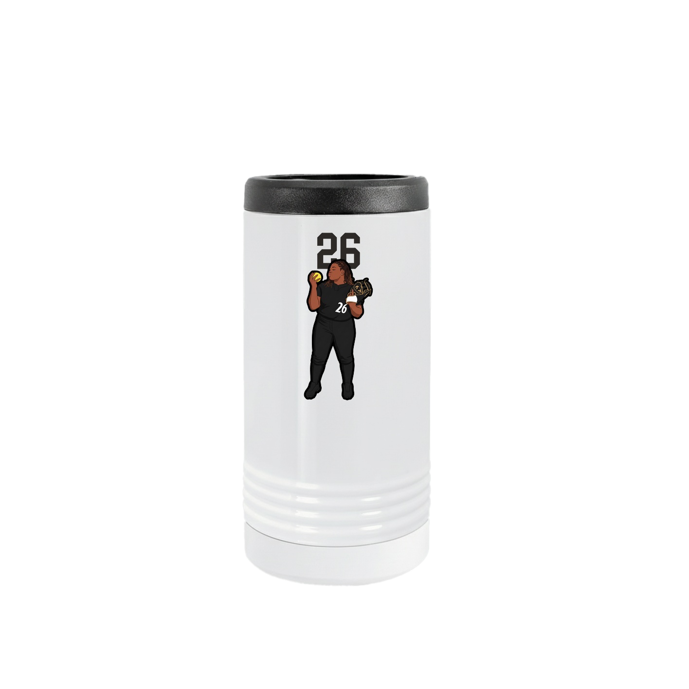 Slim Beverage Holder — Number Top in White