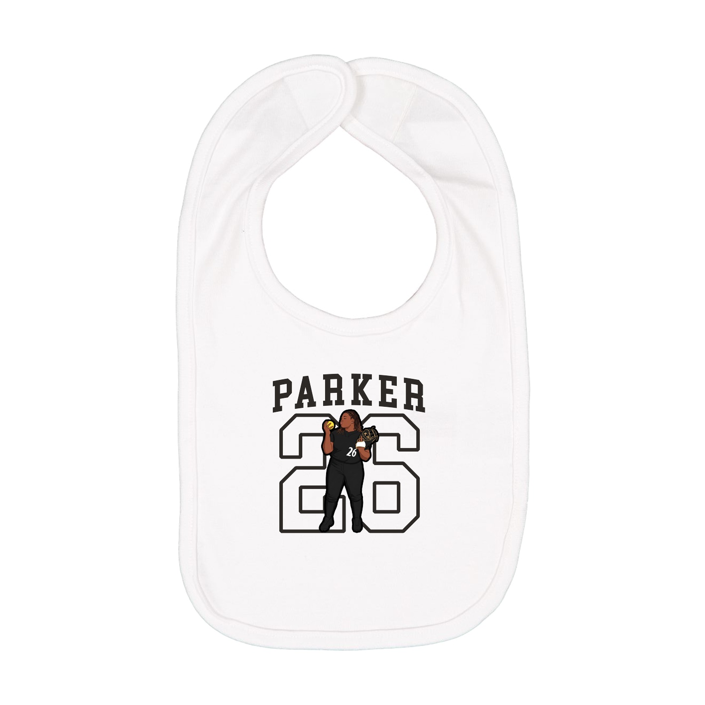 Infant Bib — Shirsey in White