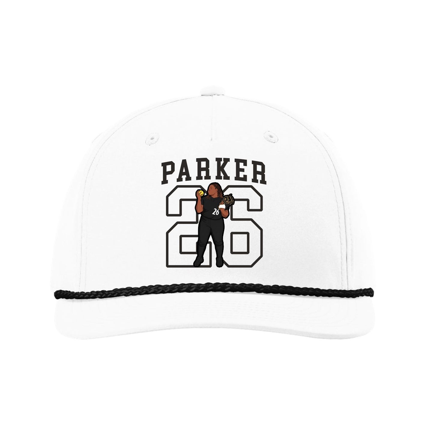 Five-Panel Classic Rope Cap — Shirsey in White