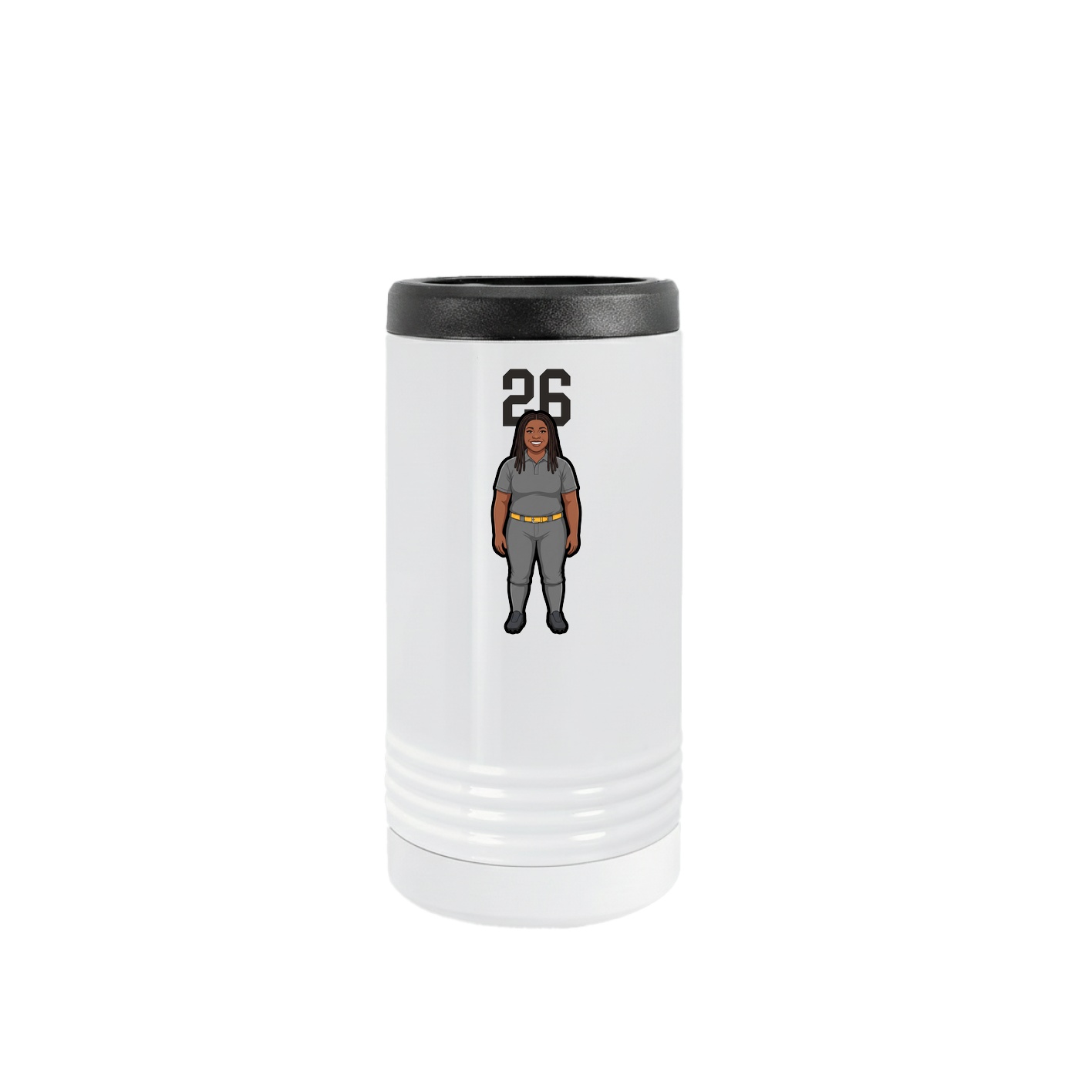 Slim Beverage Holder — Number Top in White