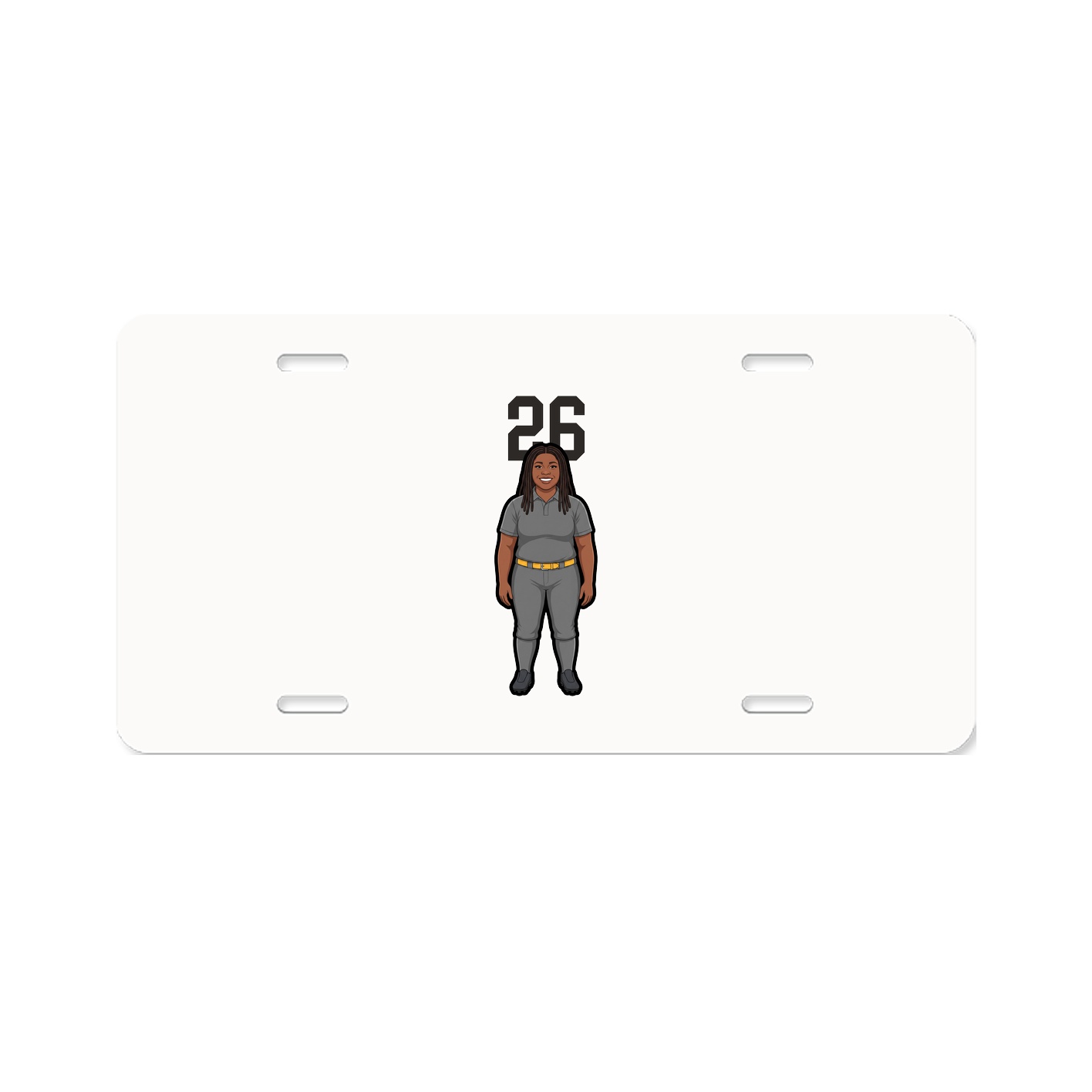License Plate — Number Top in Classic
