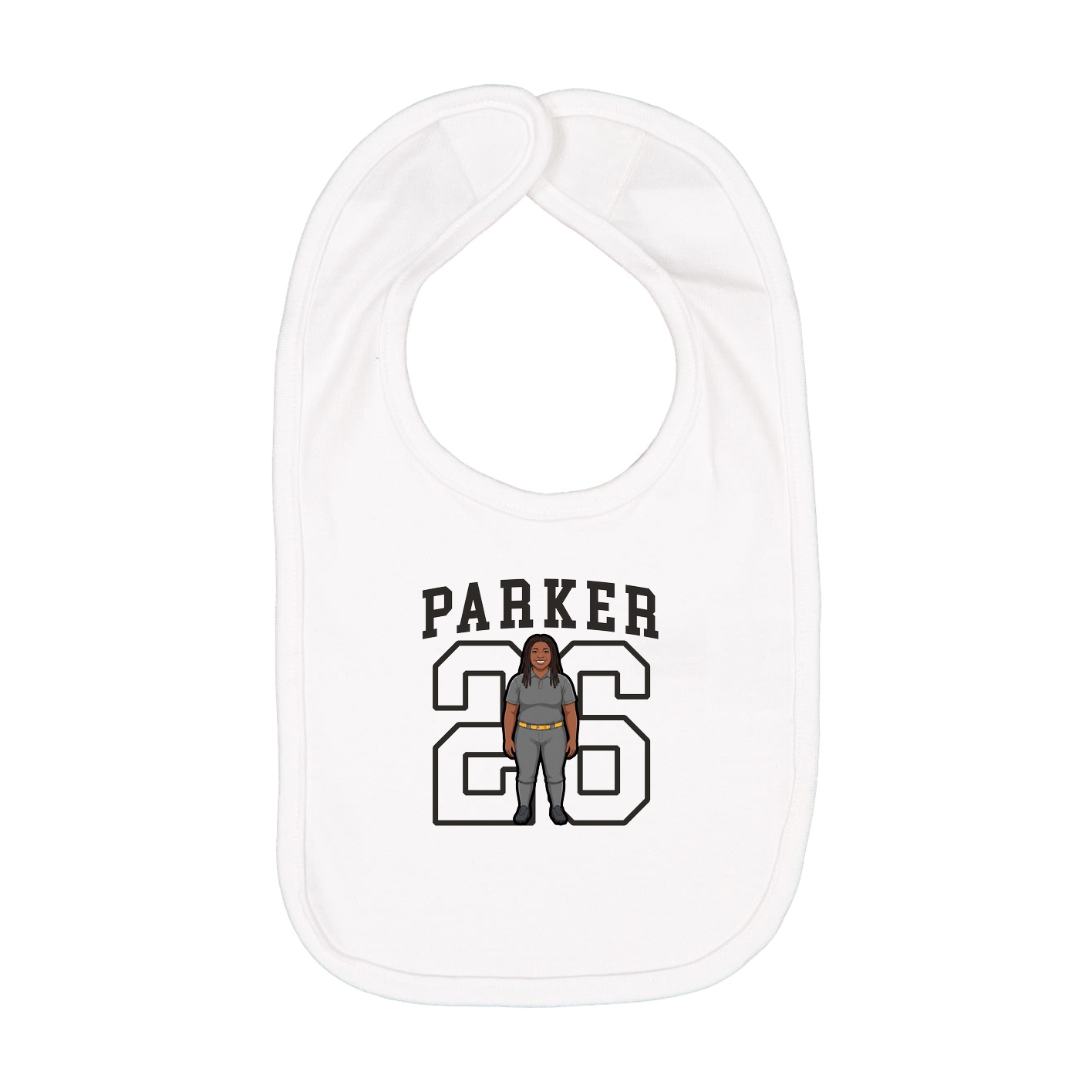 Infant Bib — Shirsey in White