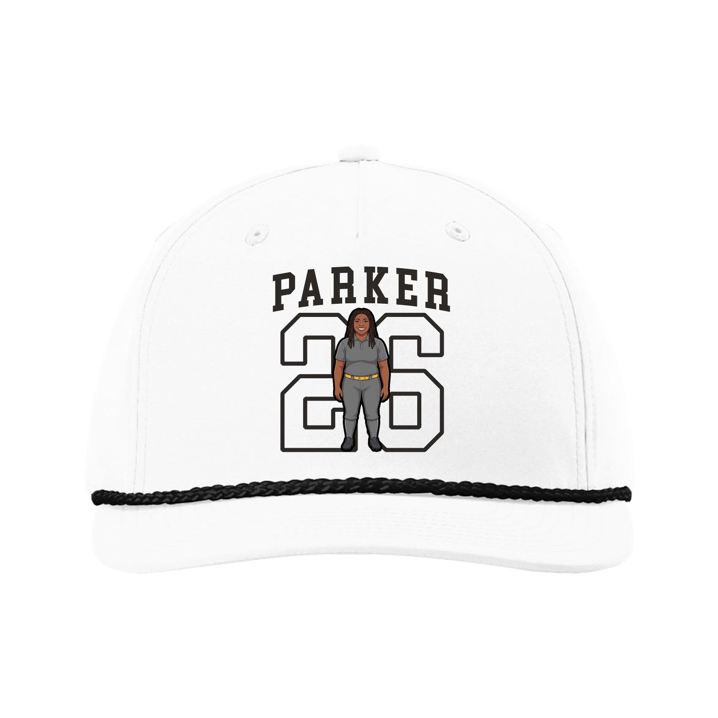 Five-Panel Classic Rope Cap — Shirsey in White