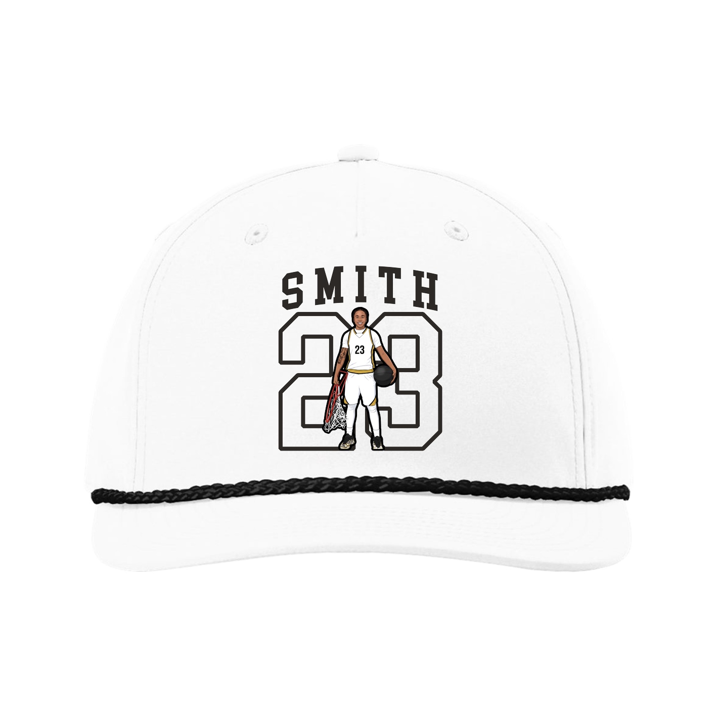 Five-Panel Classic Rope Cap — Shirsey in White