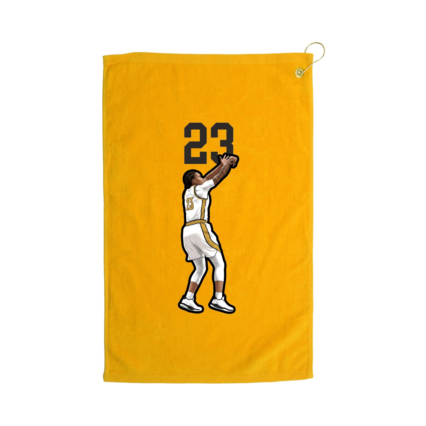 Golf Towel — Number Top in Gold