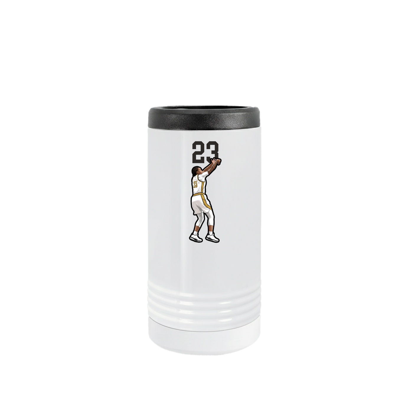 Slim Beverage Holder — Number Top in White