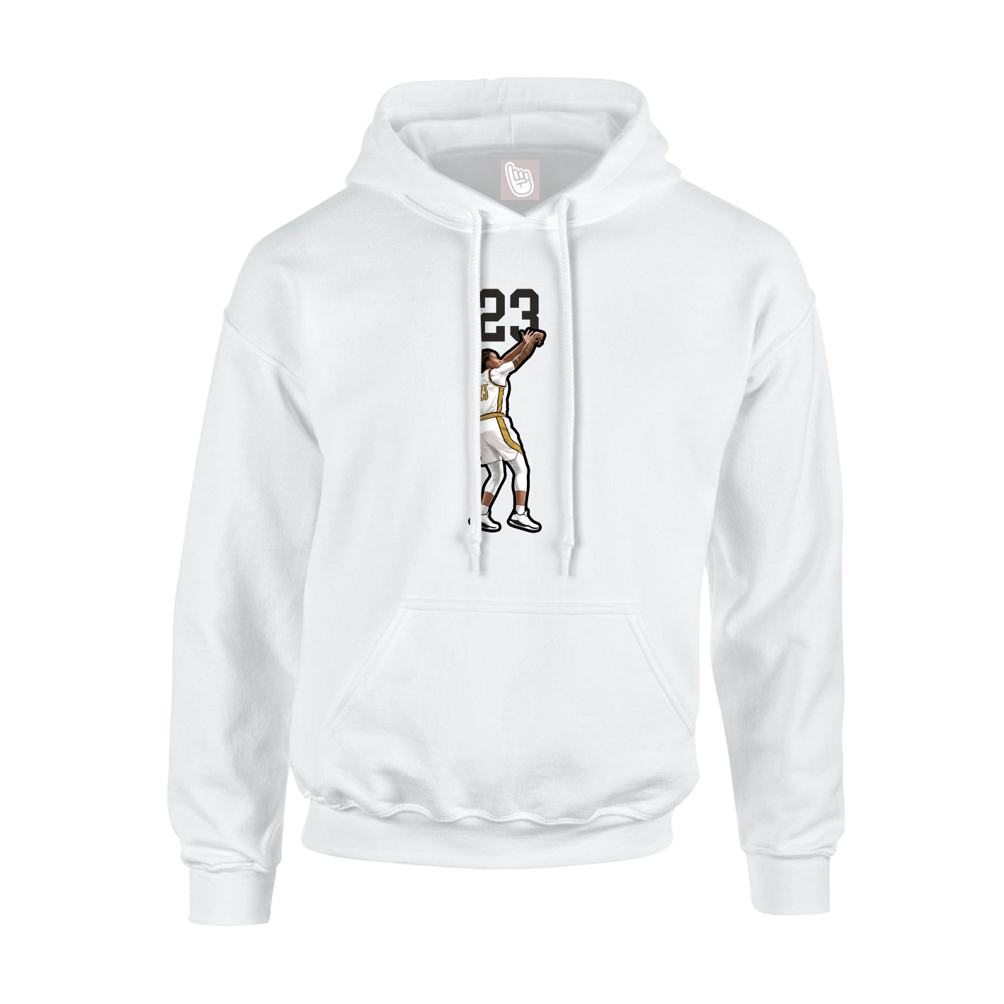 Hoodie — Number Top in White