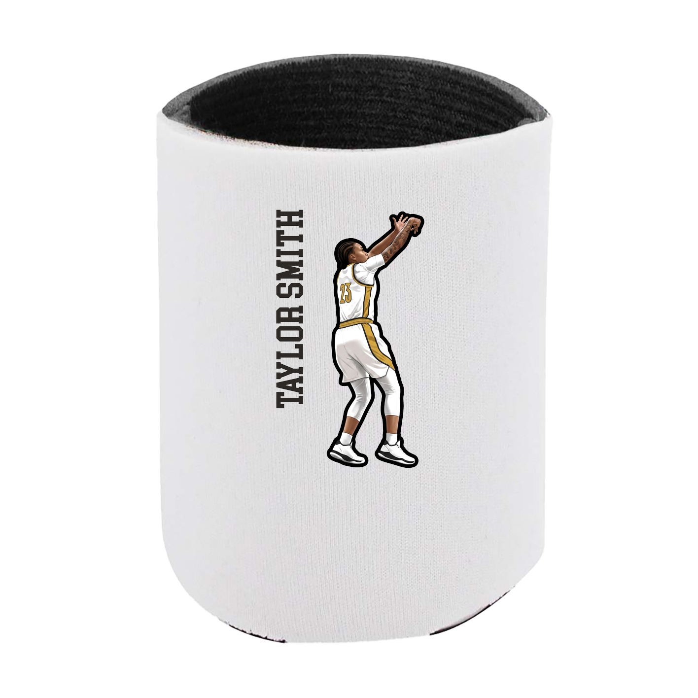Can Holder — Name Vertical in White