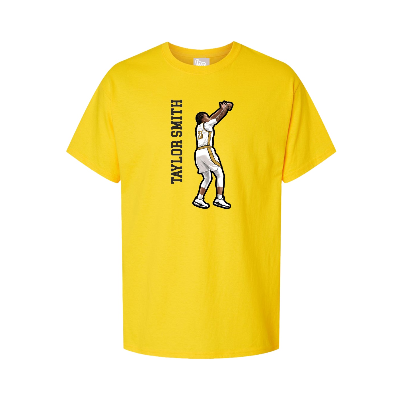 Youth Tee — Name Vertical in Gold