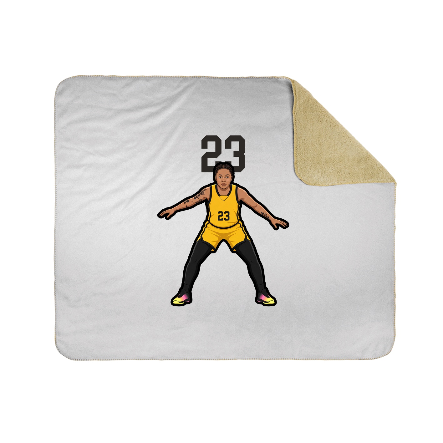 Throw Blanket — Number Top in White