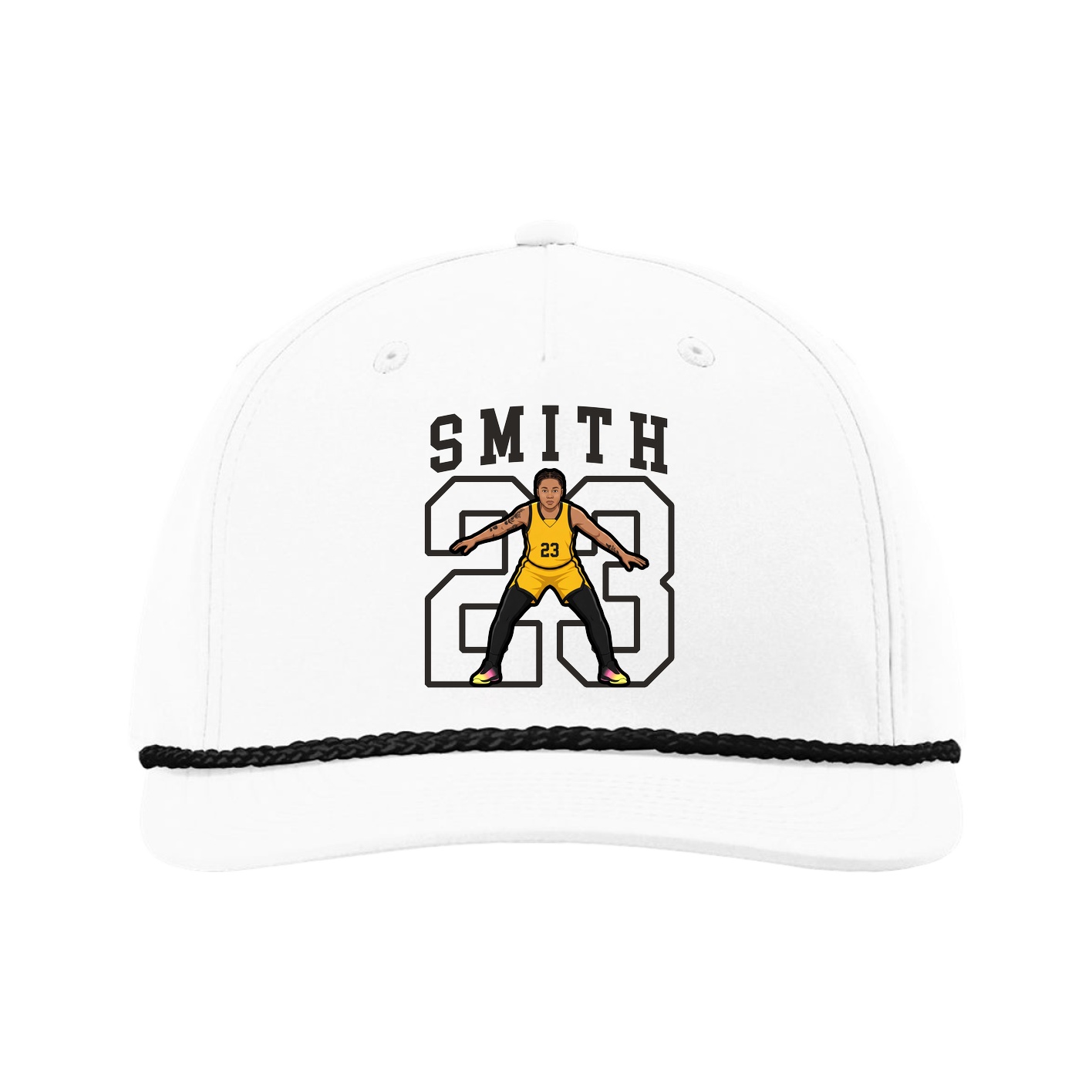 Five-Panel Classic Rope Cap — Shirsey in White