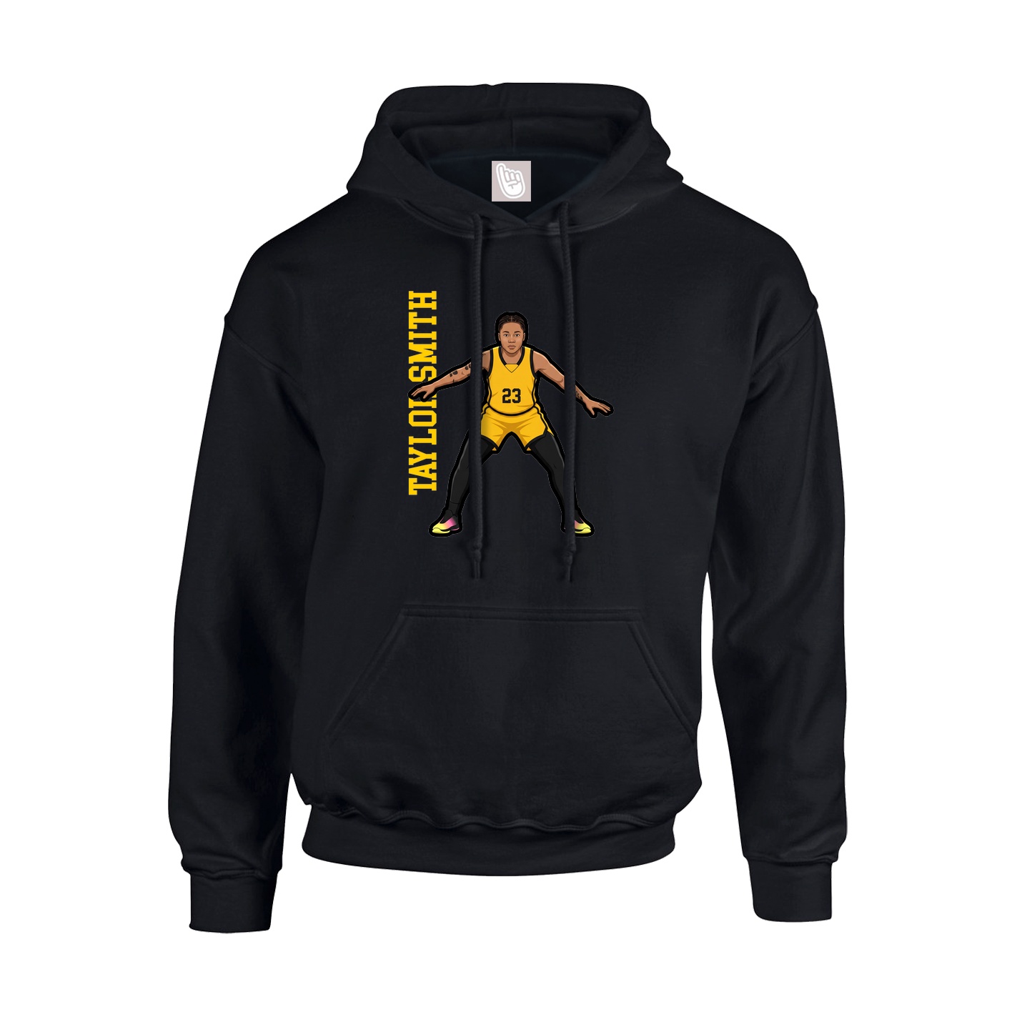 Youth Hoodie — Name Vertical in Black