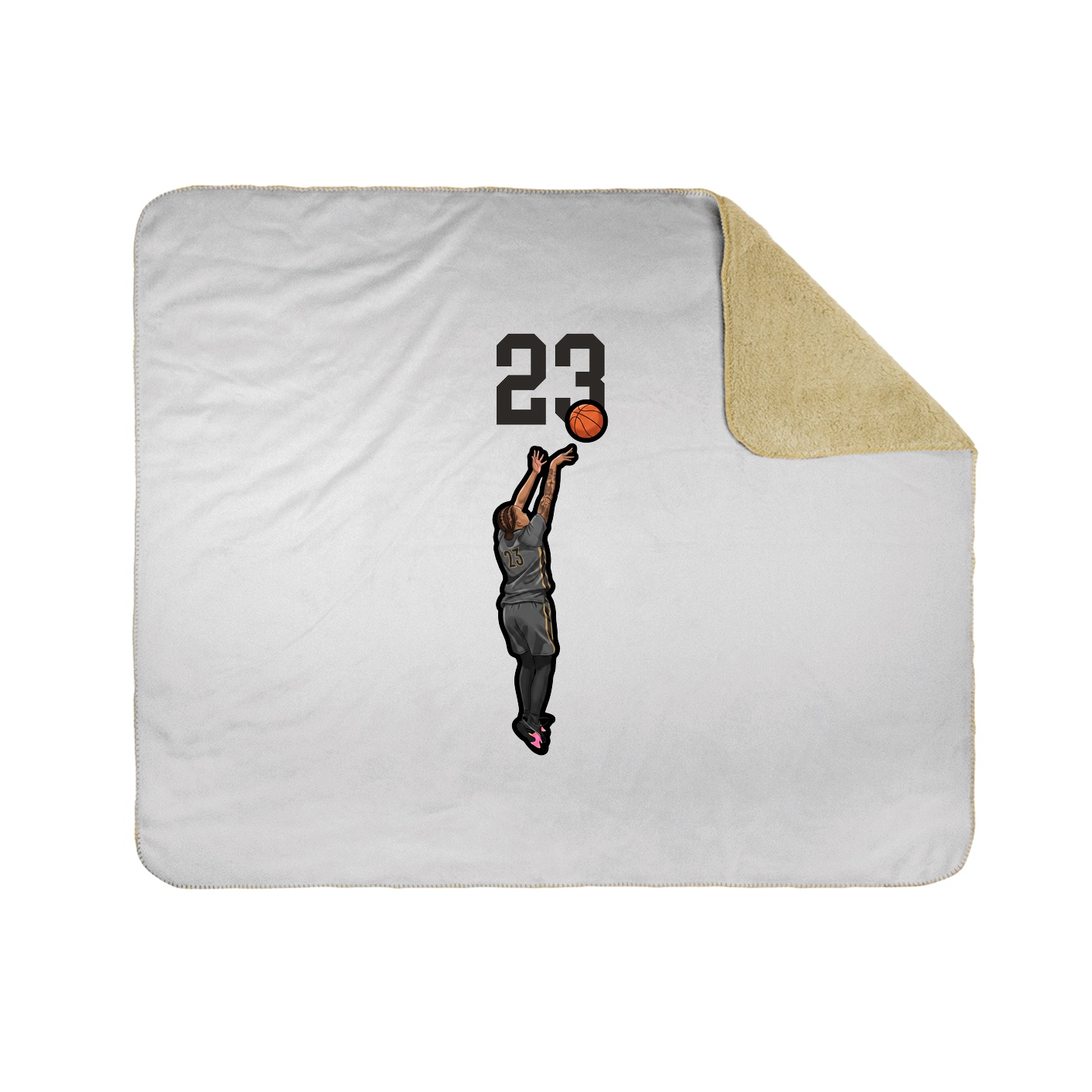 Throw Blanket — Number Top in White