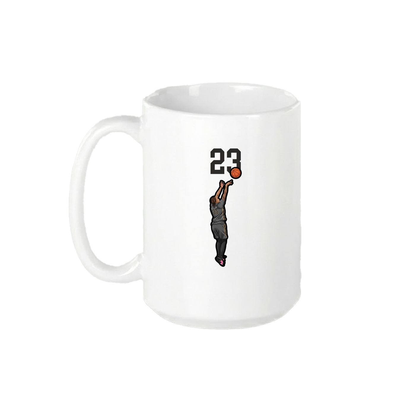 15oz Coffee Mug — Number Top in White