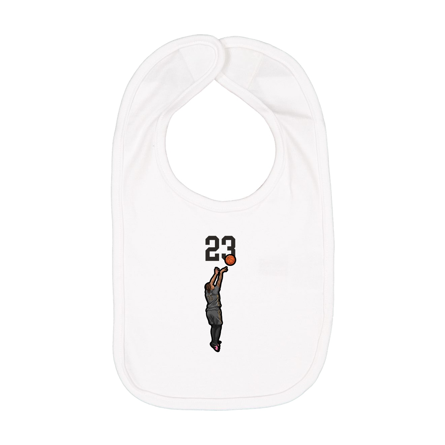 Infant Bib — Number Top in White