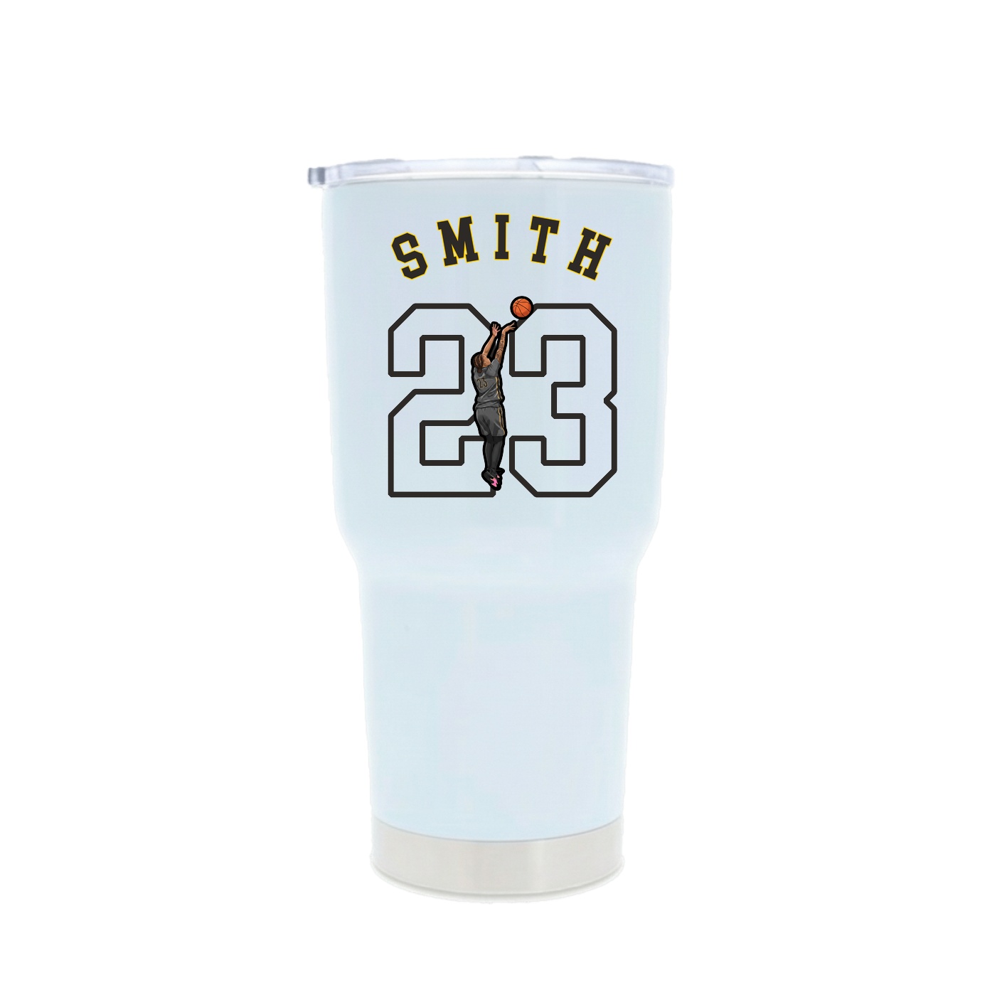 30oz Stainless Steel Tumbler — Shirsey Arch in White