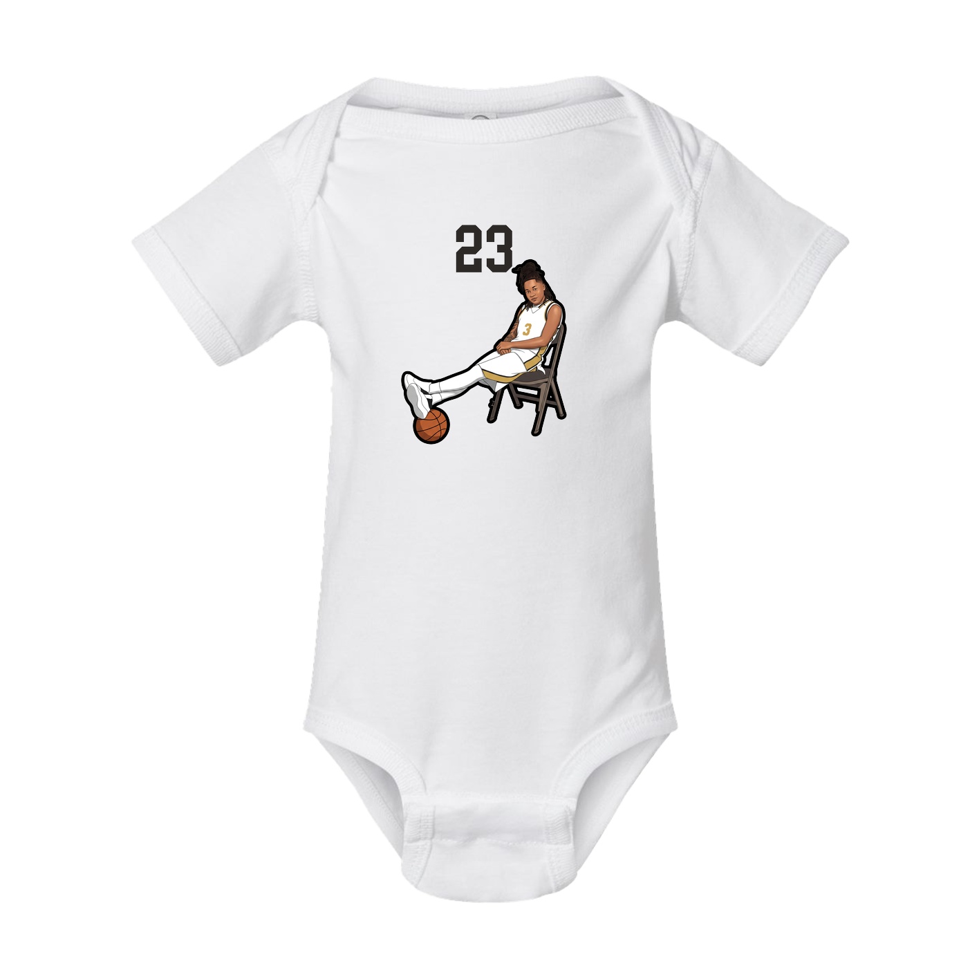 Baby Onesie — Number Top in White