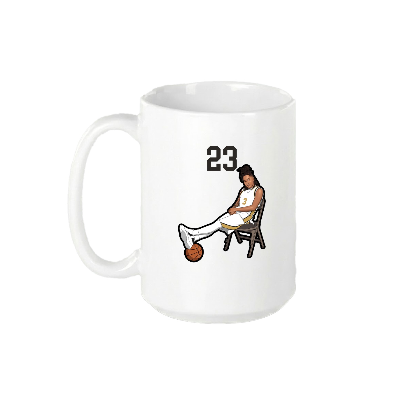 15oz Coffee Mug — Number Top in White