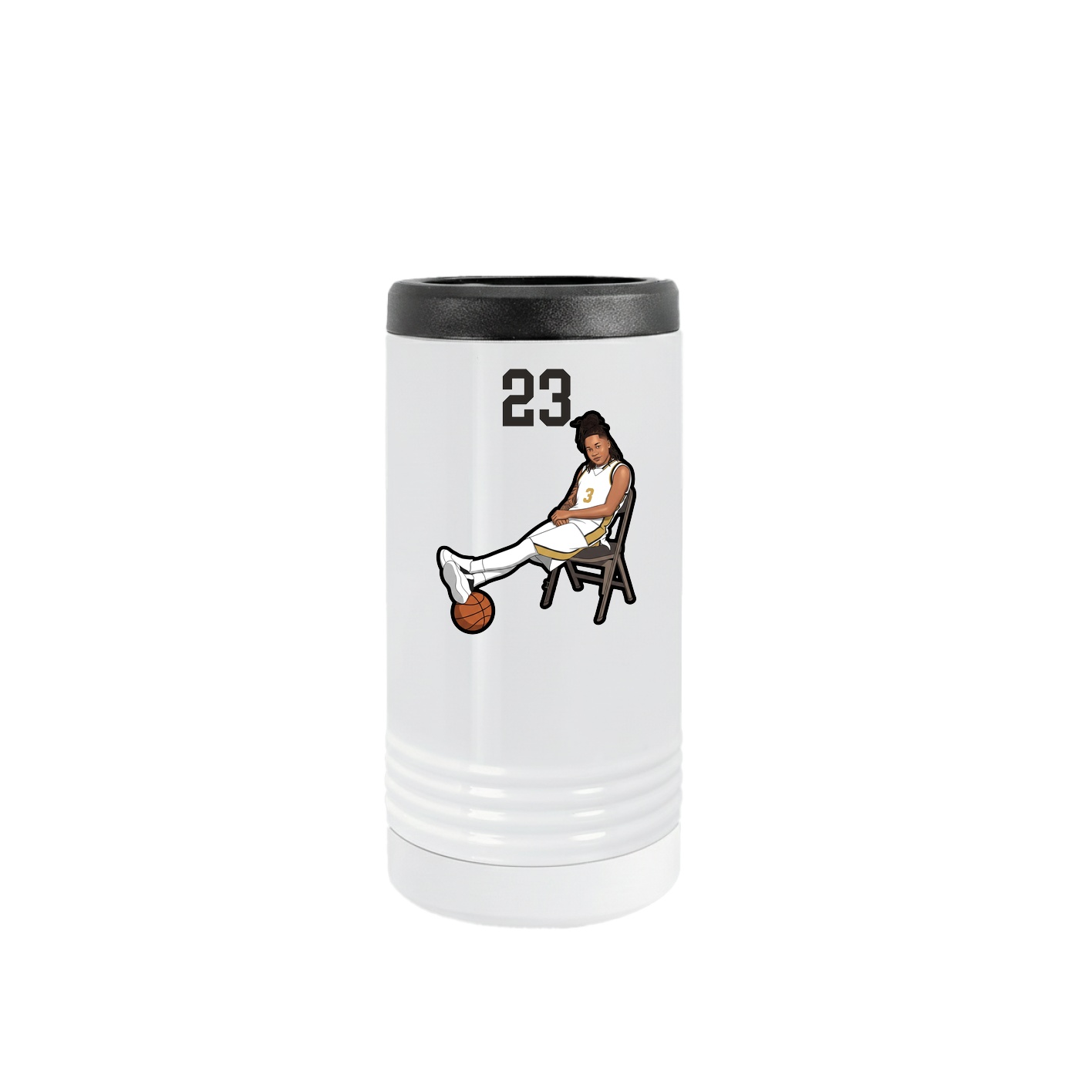 Slim Beverage Holder — Number Top in White