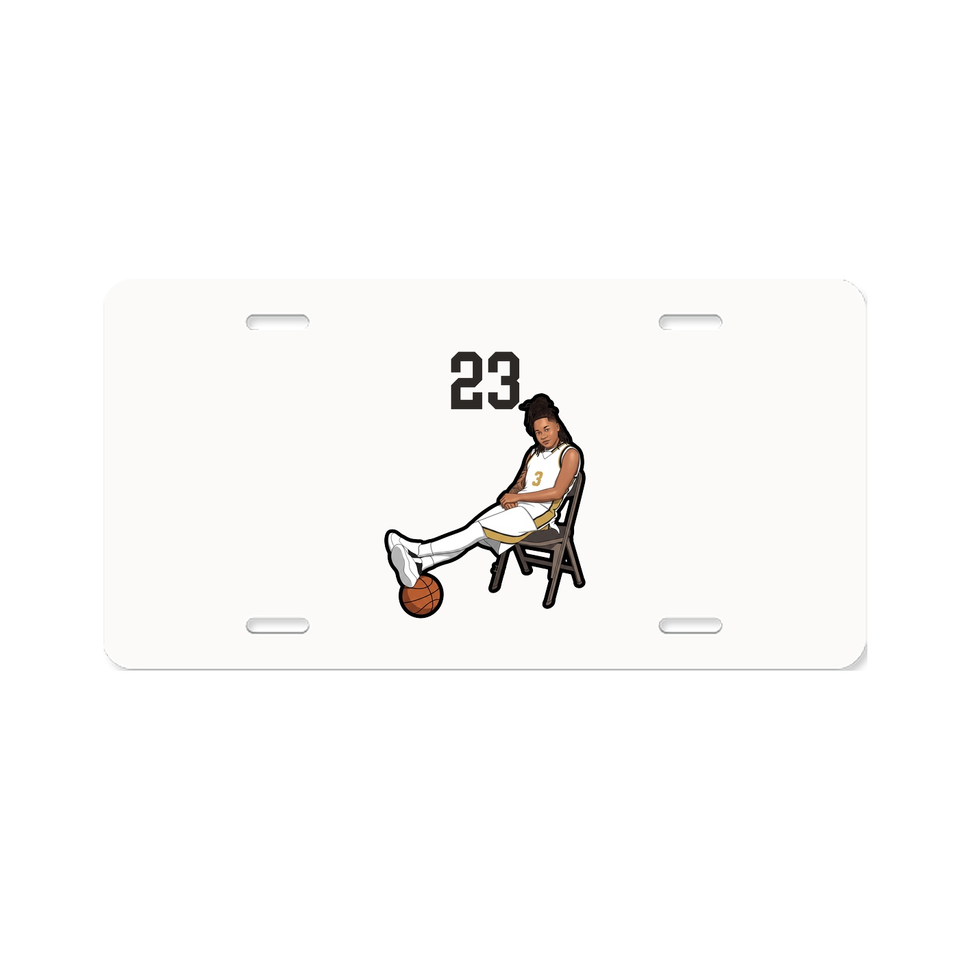 License Plate — Number Top in Classic