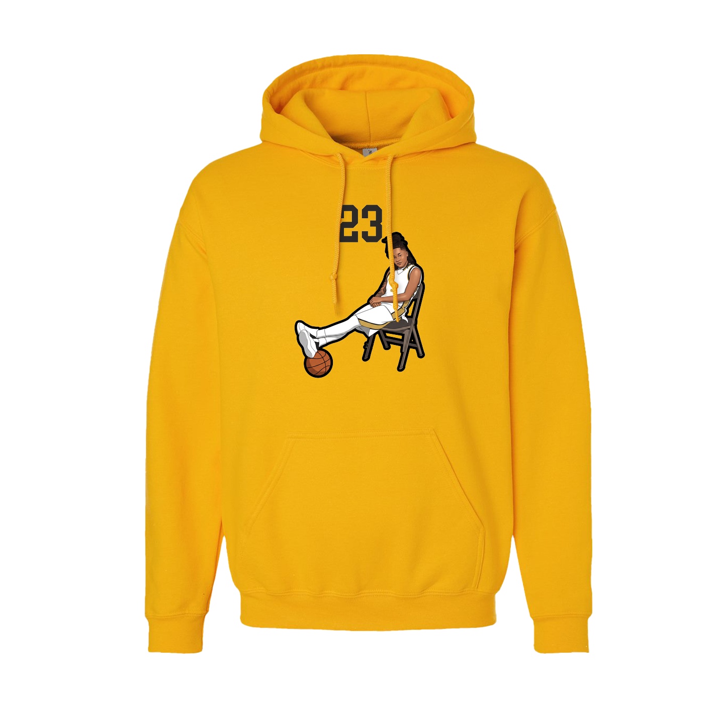 Youth Hoodie — Number Top in Gold
