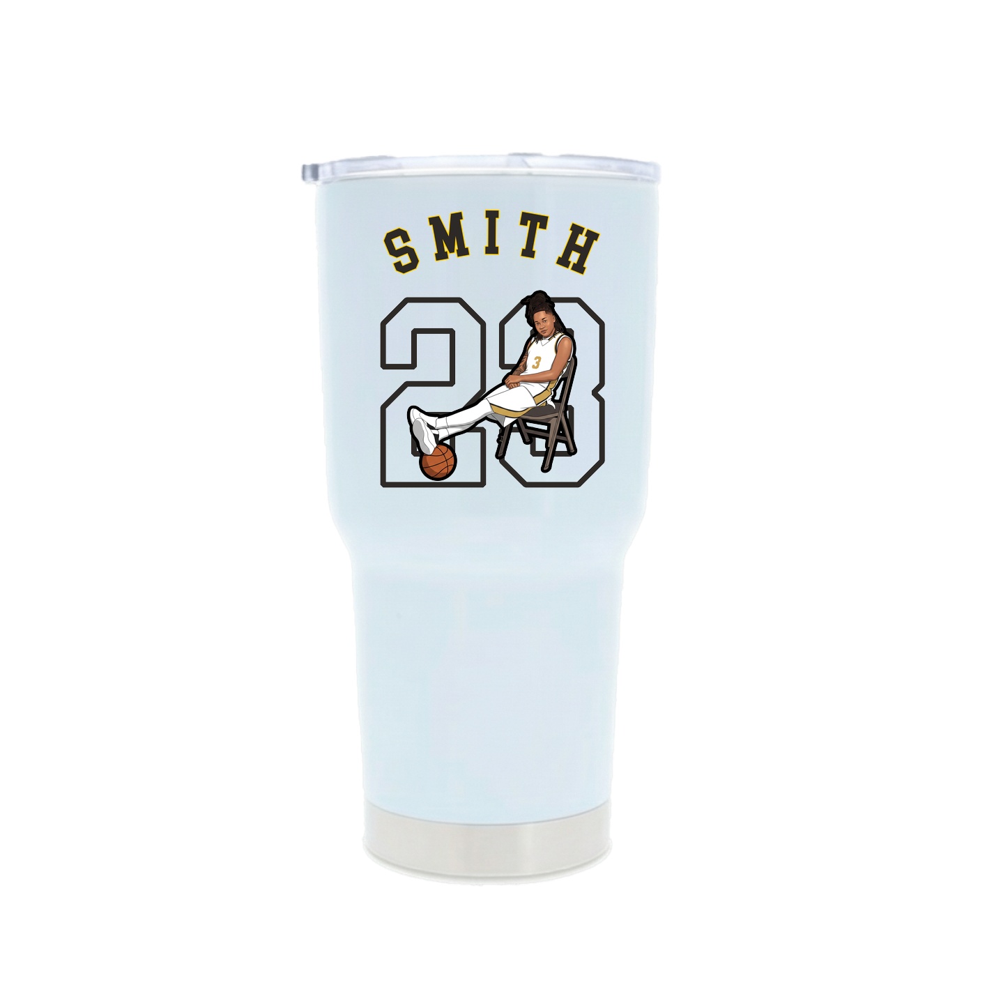 30oz Stainless Steel Tumbler — Shirsey Arch in White