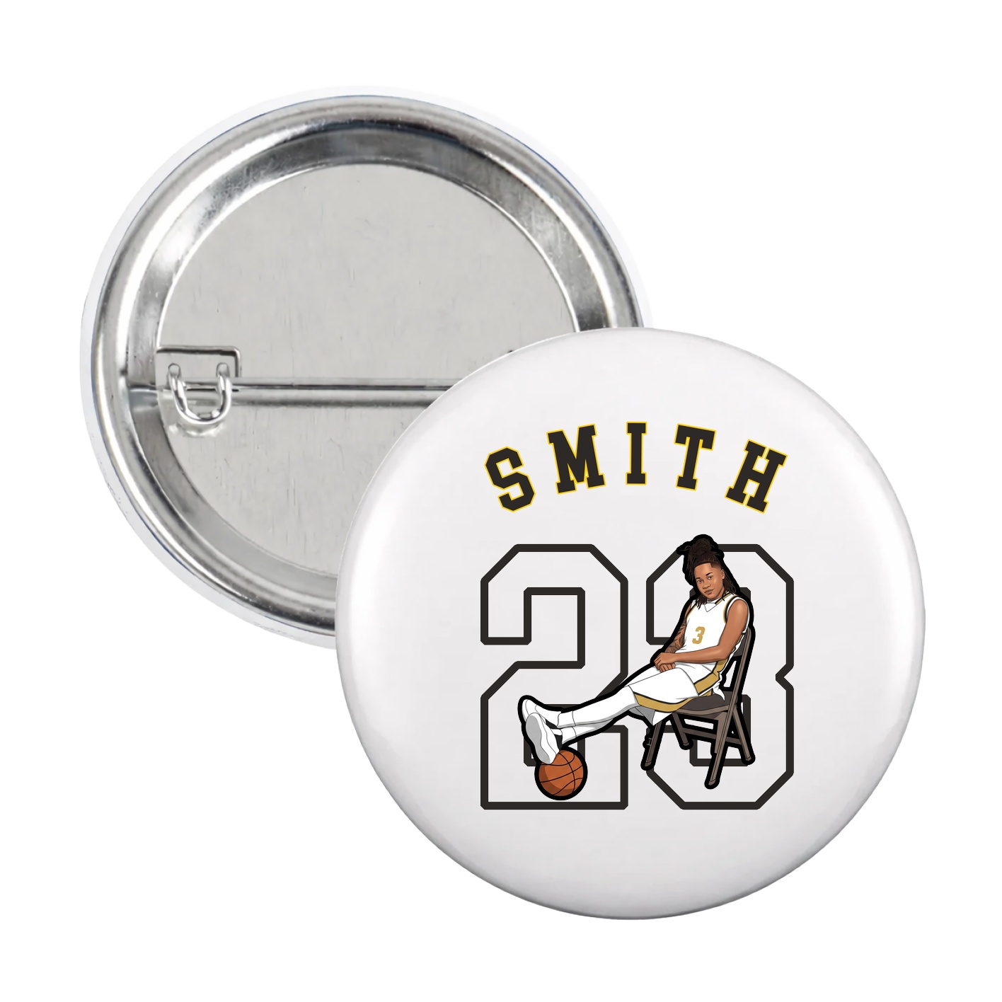Game Day Button — Shirsey Arch in White