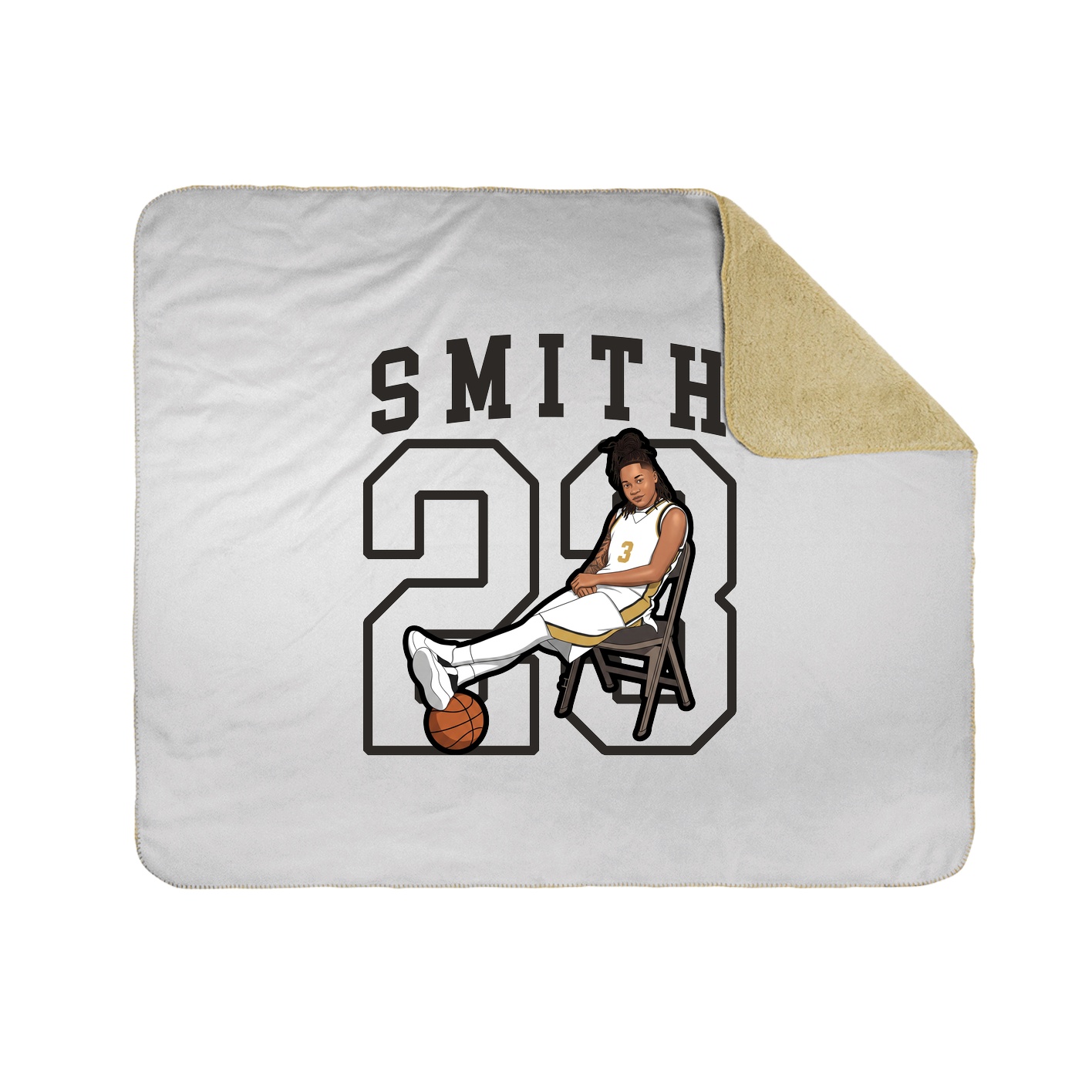 Throw Blanket — Shirsey in White