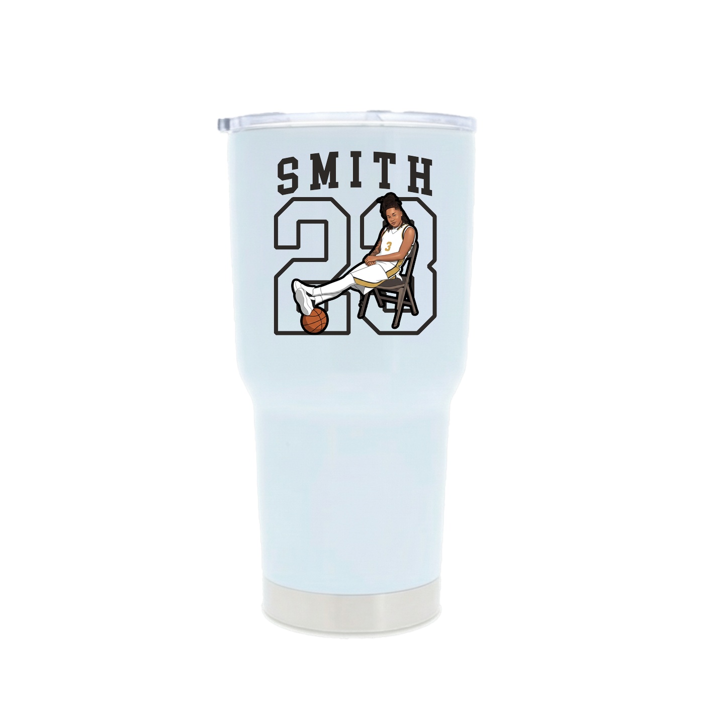 30oz Stainless Steel Tumbler — Shirsey in White