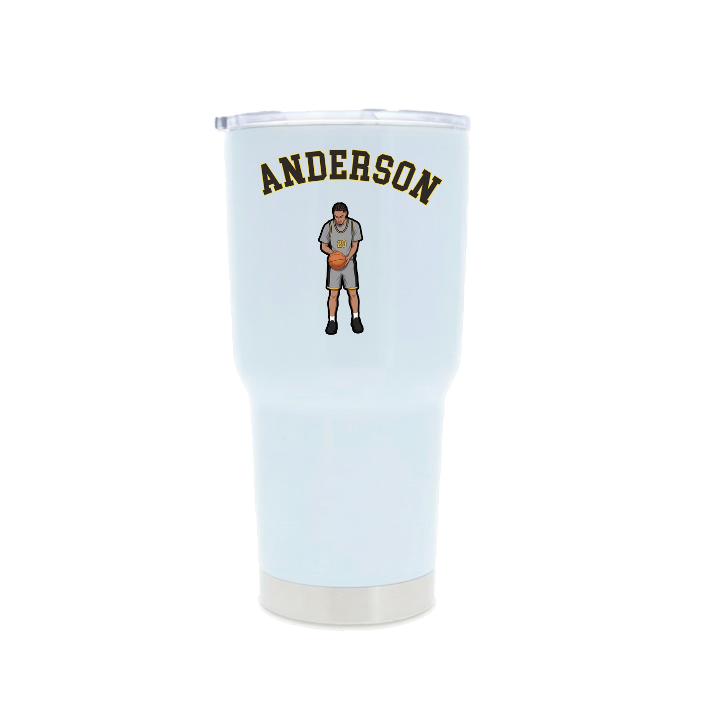 30oz Stainless Steel Tumbler — Shirsey Arch in White