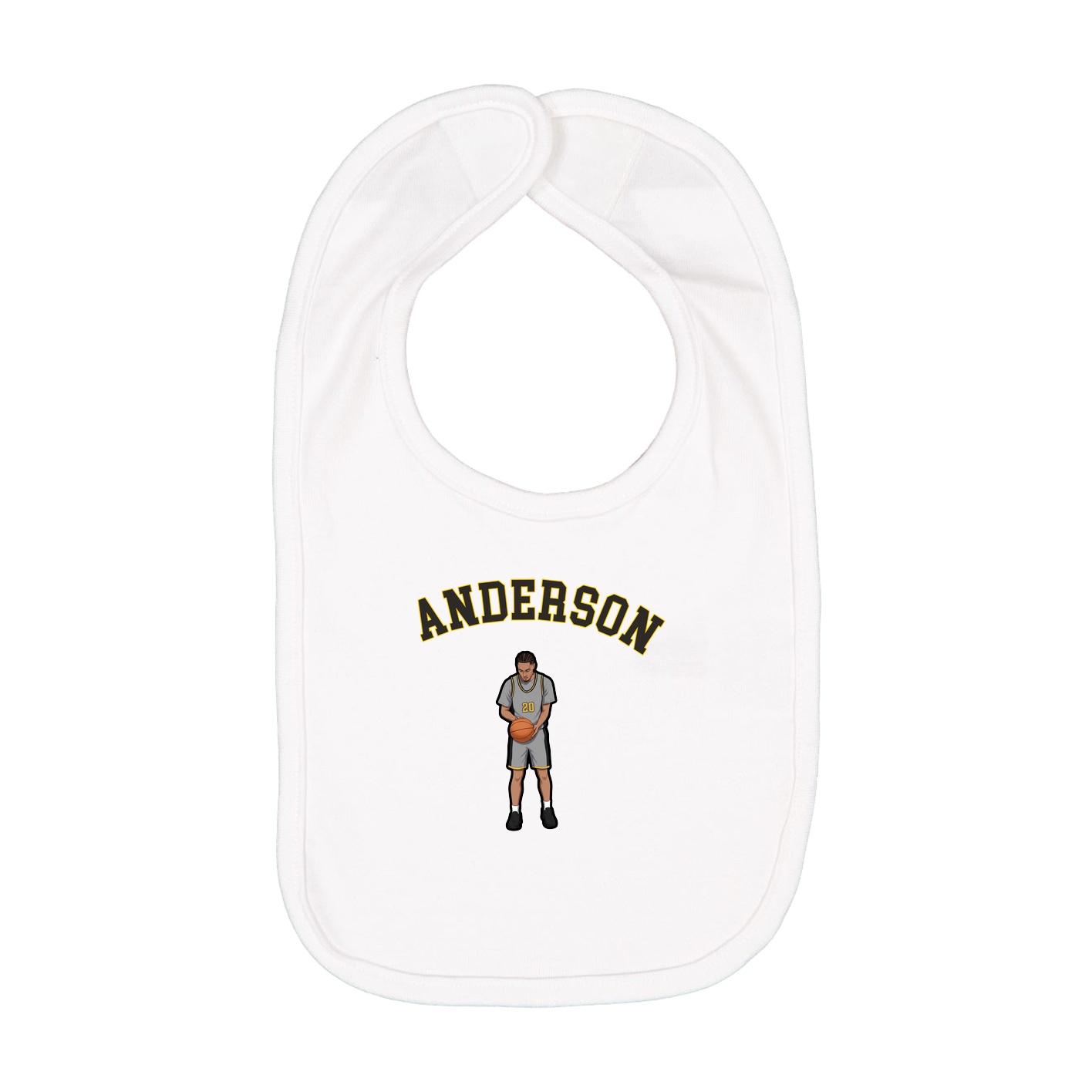 Infant Bib — Shirsey Arch in White