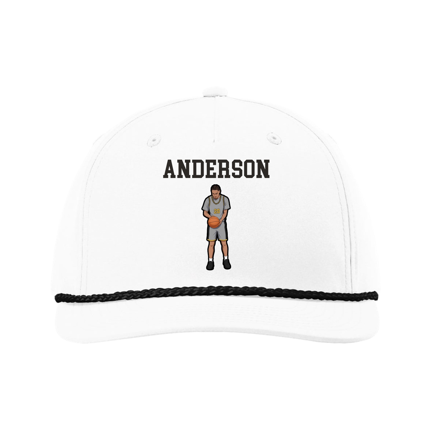 Five-Panel Classic Rope Cap — Shirsey in White