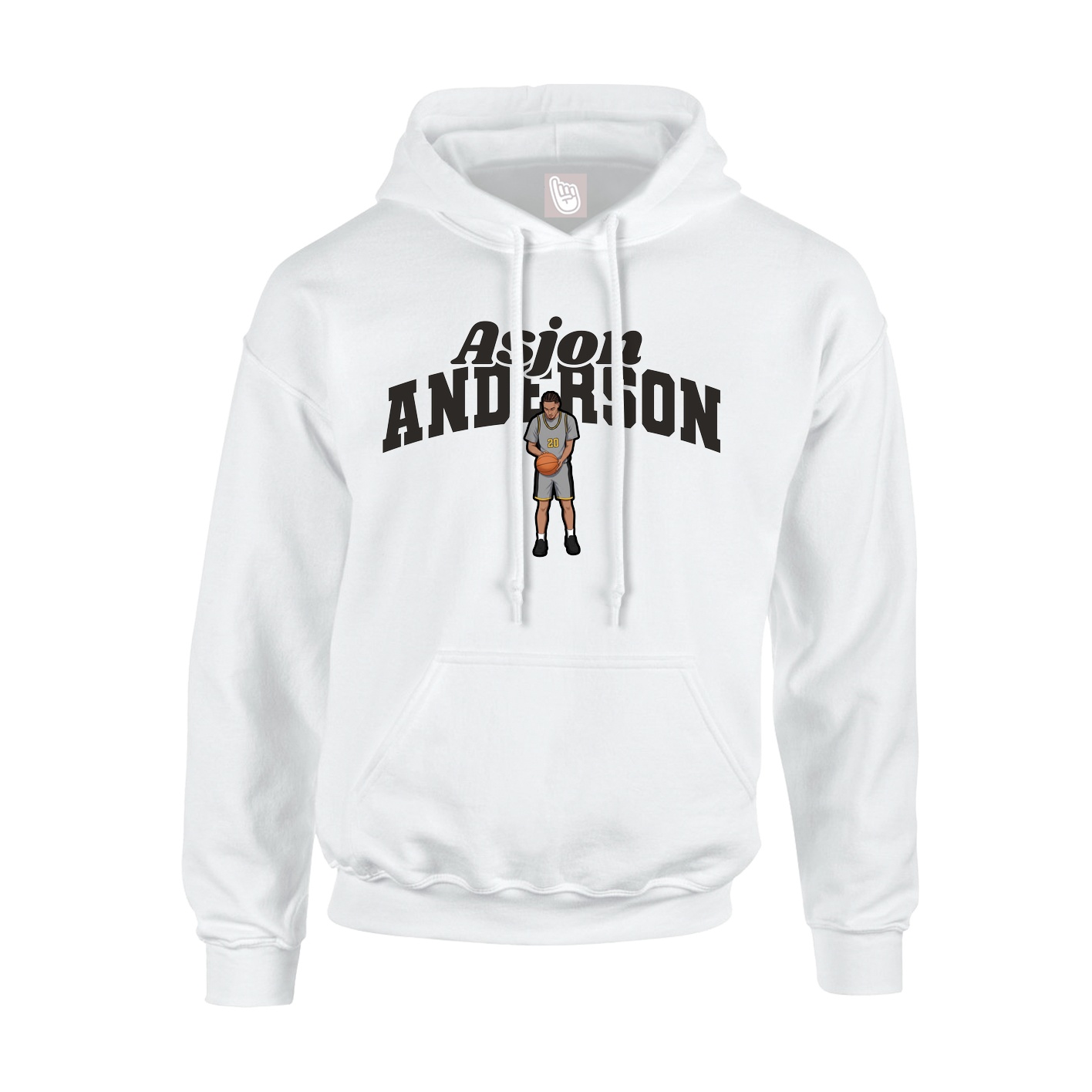 Hoodie — Signature Arch in White
