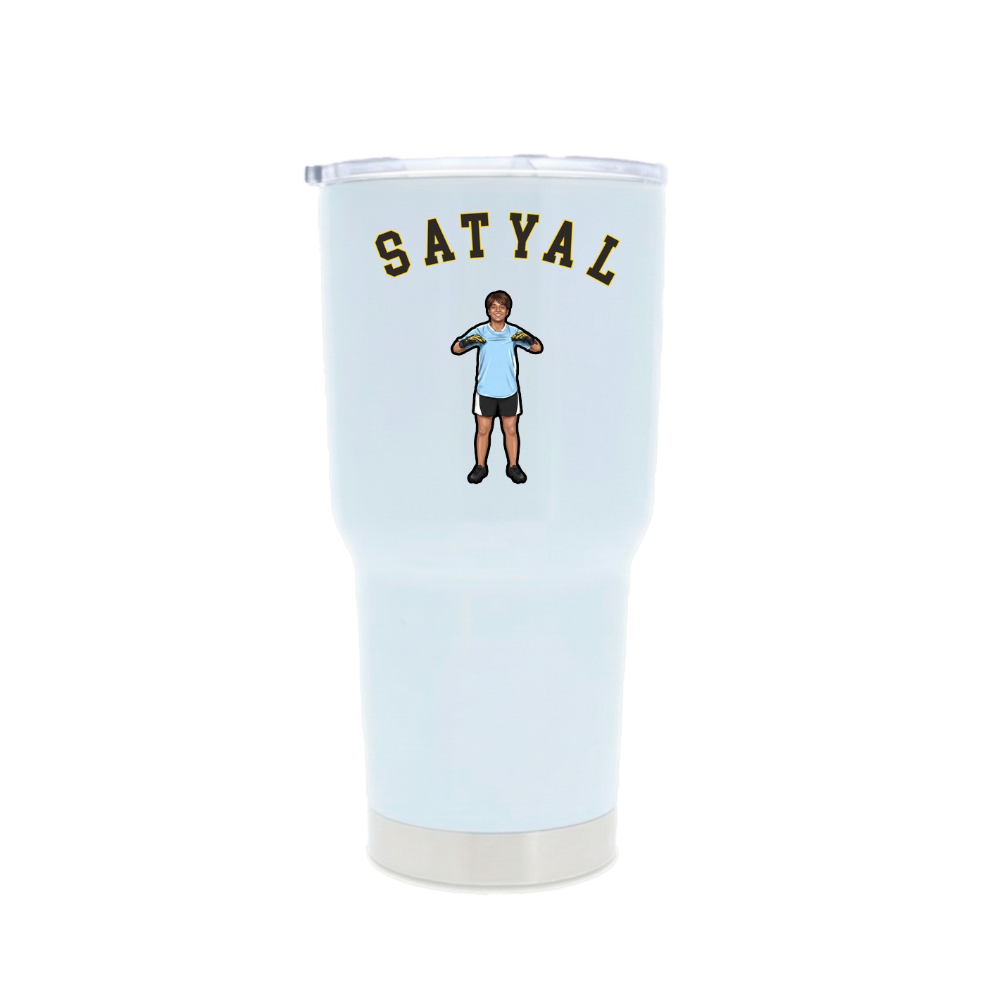 30oz Stainless Steel Tumbler — Shirsey Arch in White