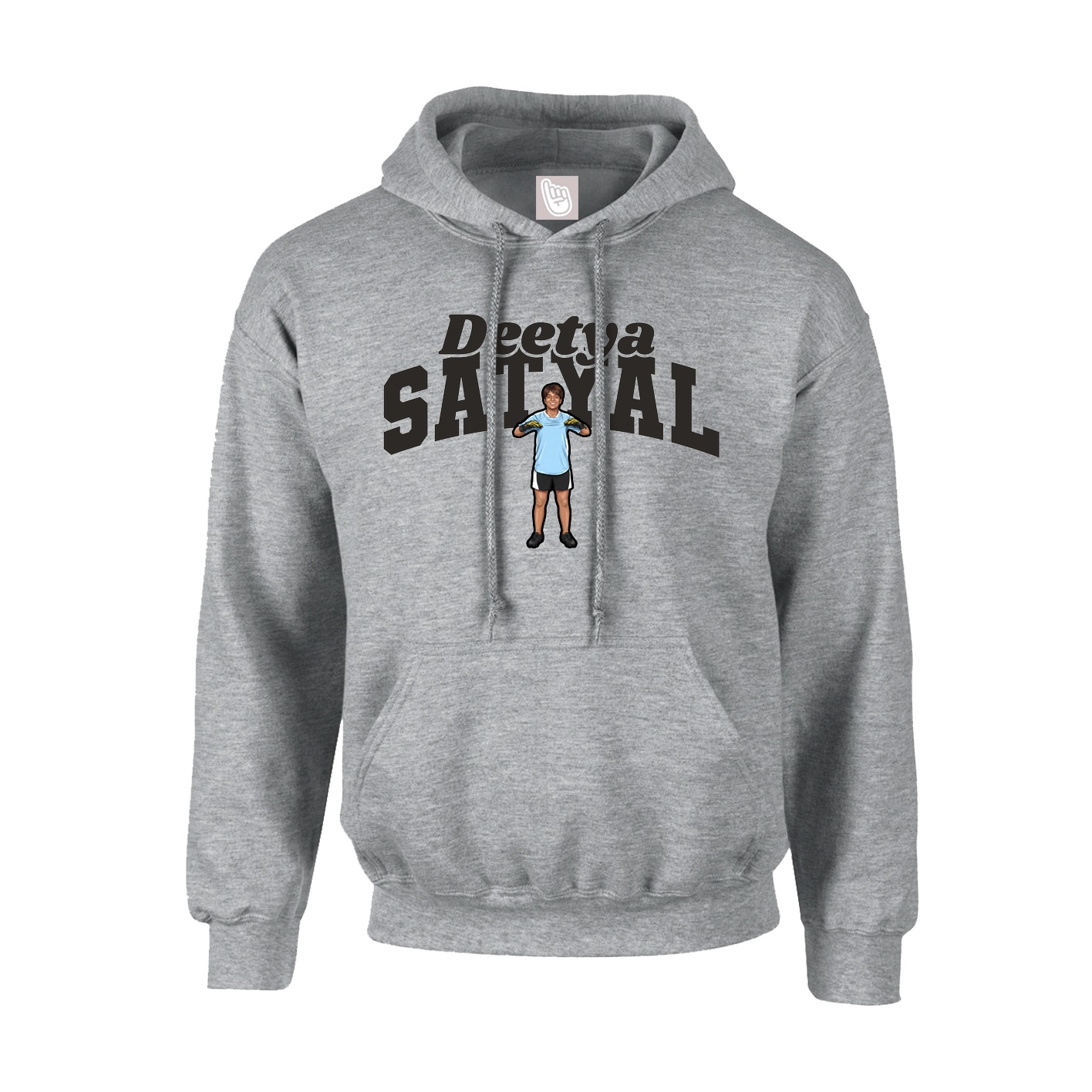 Youth Hoodie — Signature Arch in Grey