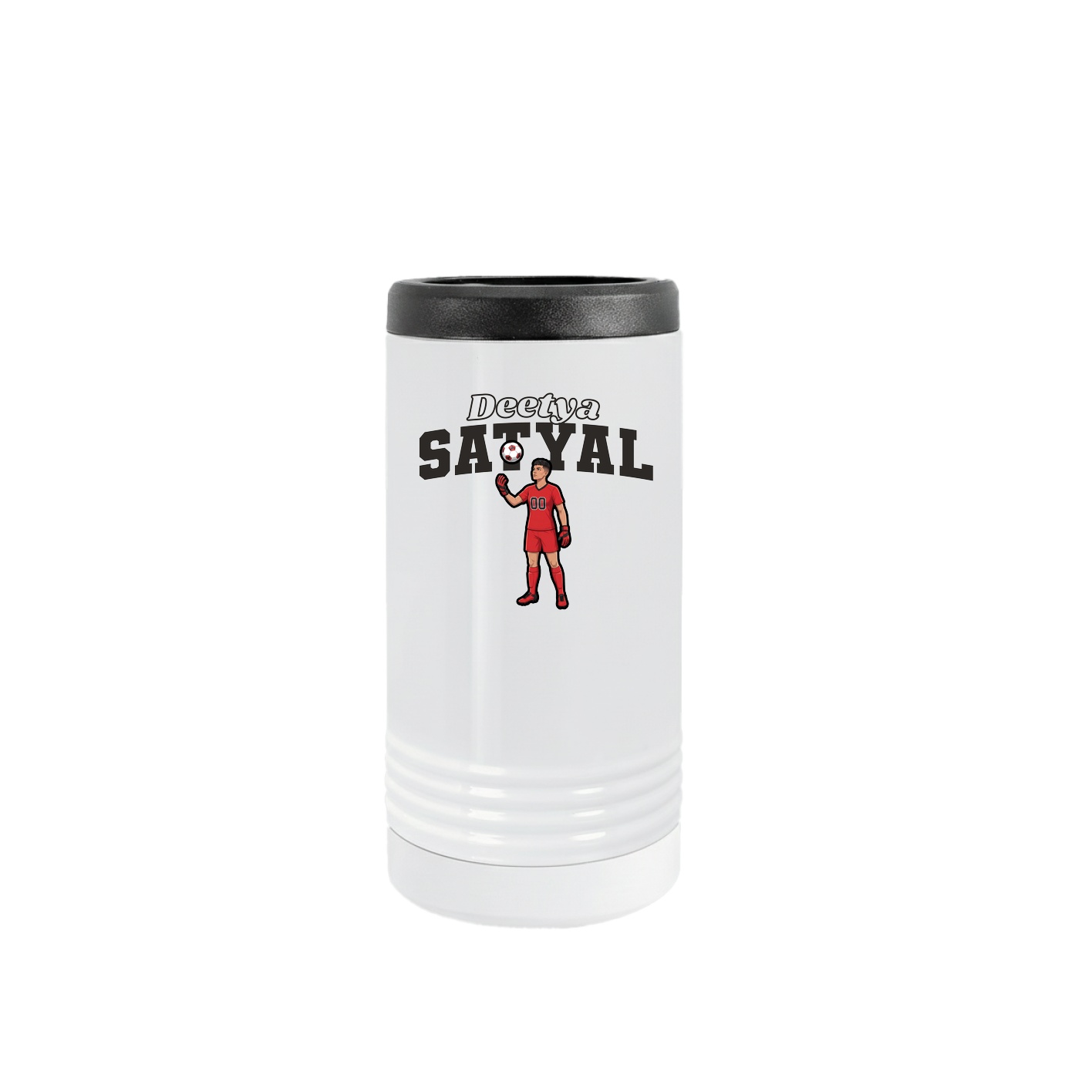 Slim Beverage Holder — Name Arch in White