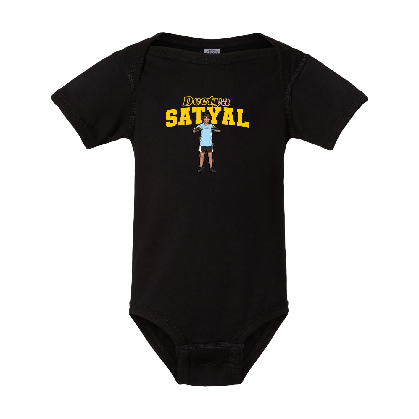 Baby Onesie — Name Arch in Black