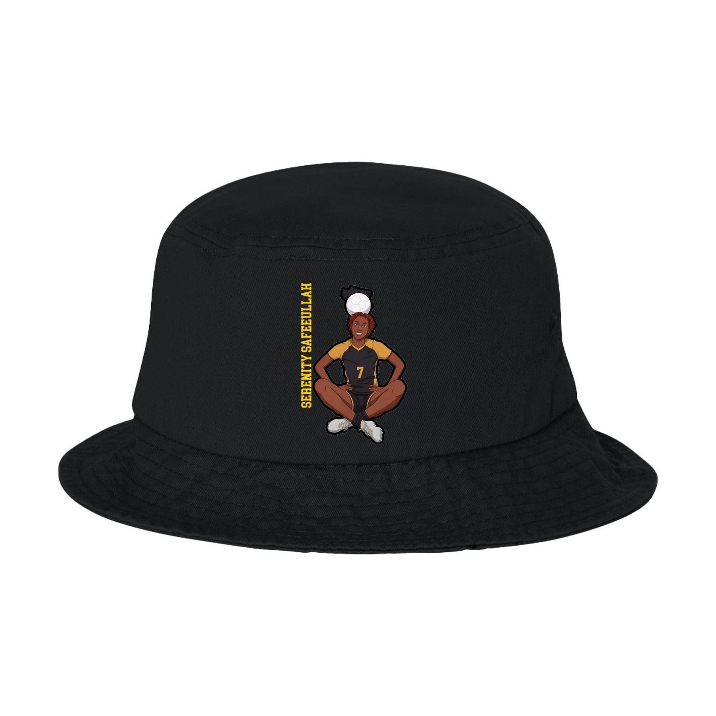 Bucket Cap — Name Vertical in Black