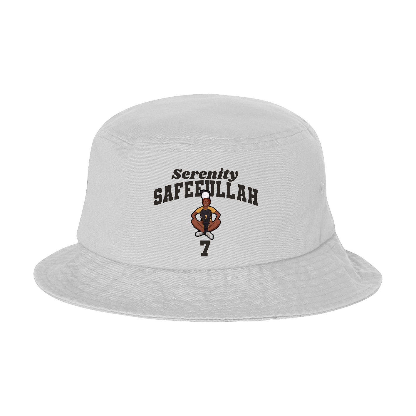 Bucket Cap — Signature Arch in White