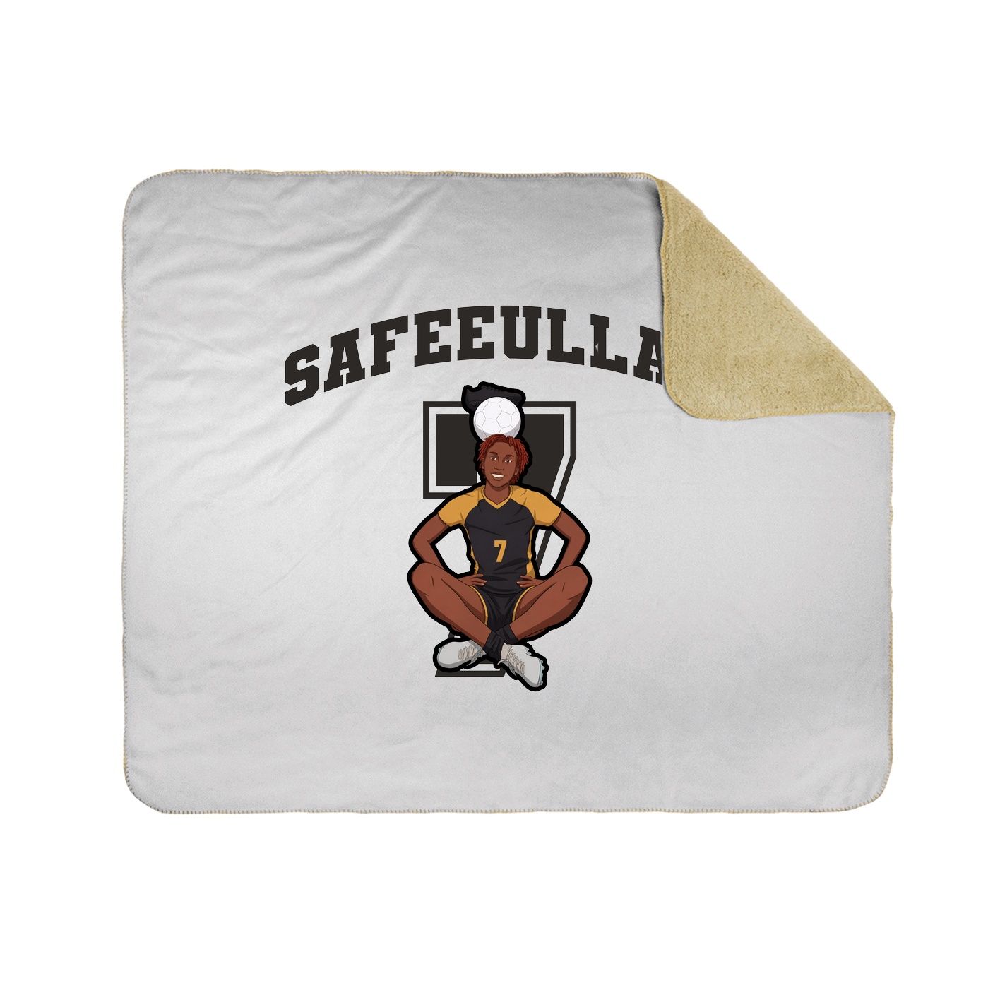 Throw Blanket — Number in White
