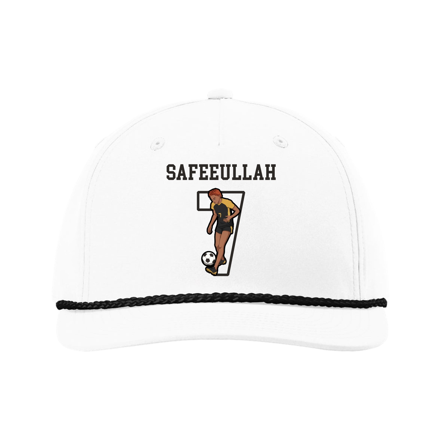 Five-Panel Classic Rope Cap — Shirsey in White