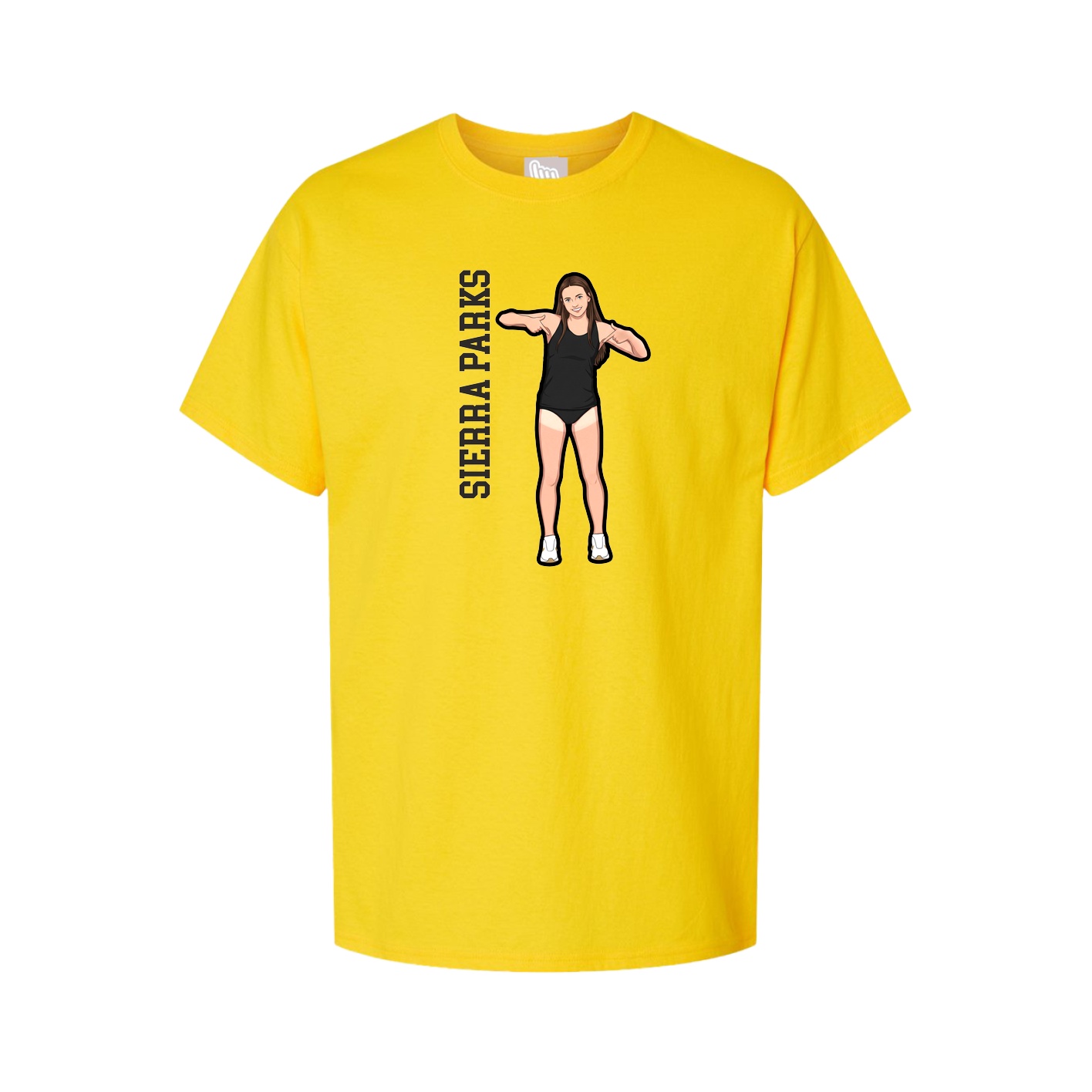 Youth Tee — Name Vertical in Gold