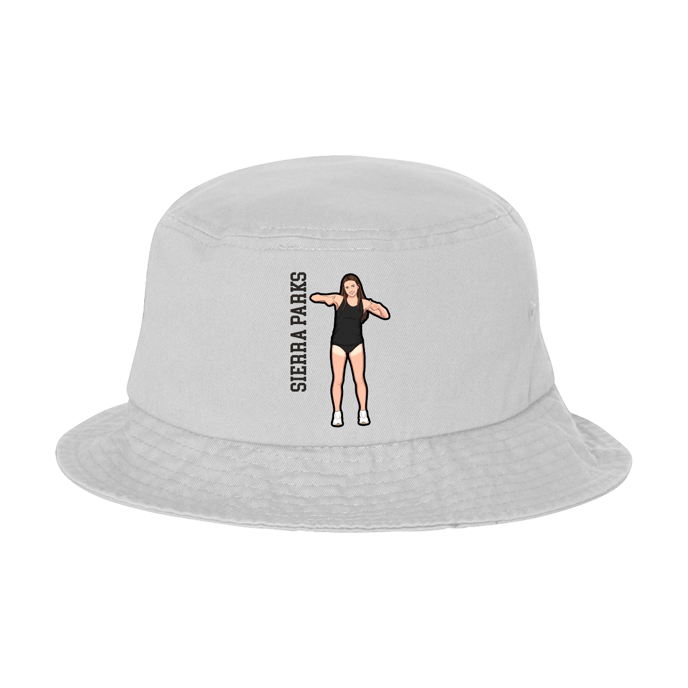 Bucket Cap — Name Vertical in White
