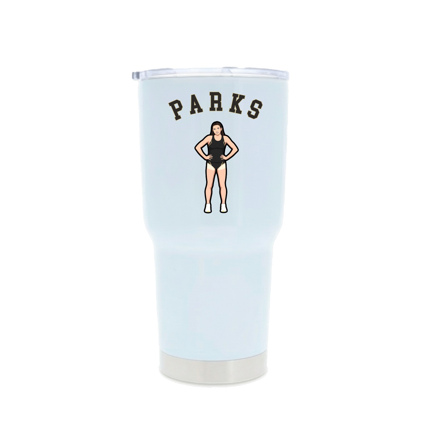 30oz Stainless Steel Tumbler — Shirsey Arch in White