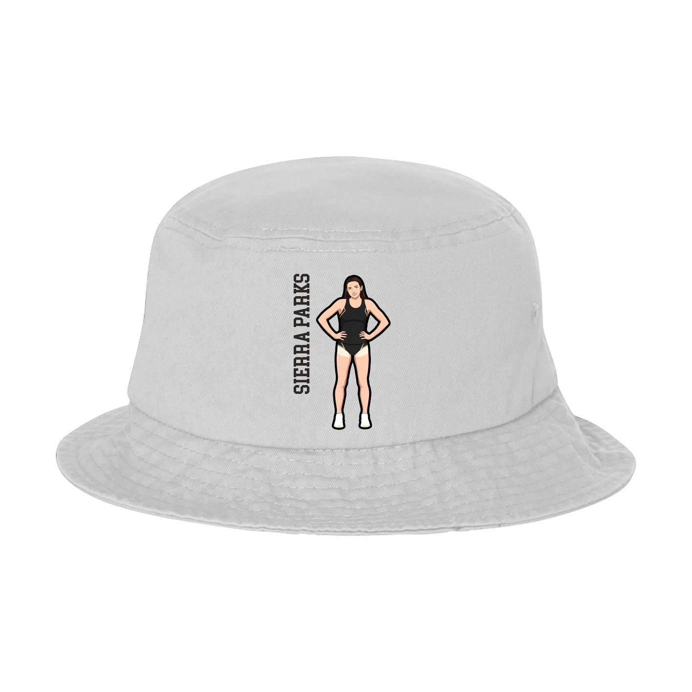 Bucket Cap — Name Vertical in White