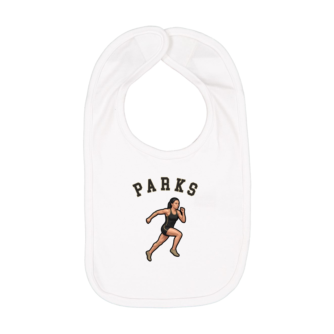 Infant Bib — Shirsey Arch in White